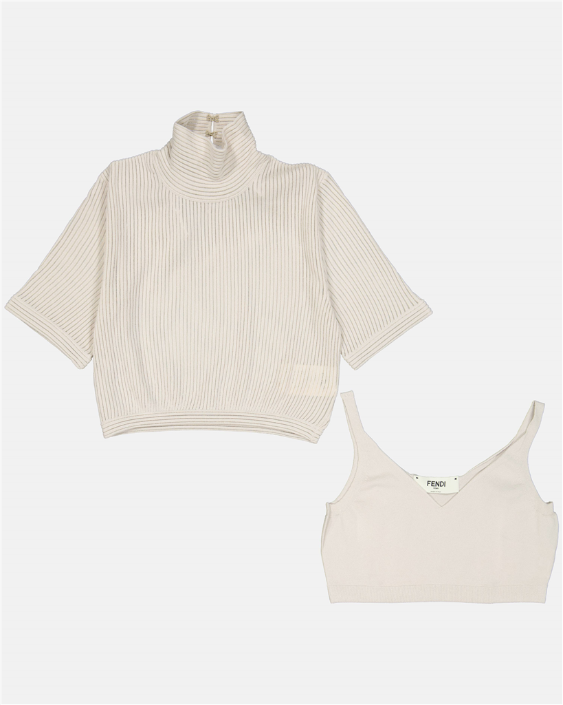 Tops Ensemble top Fendi Beige Femme