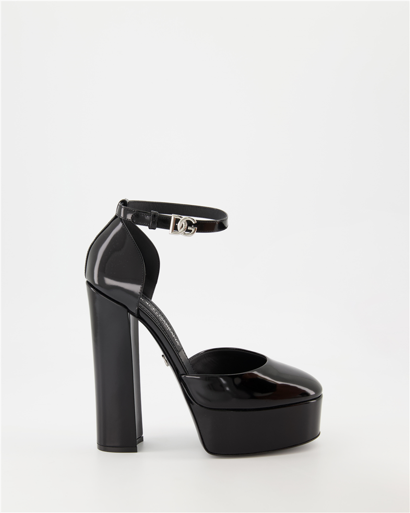 Compensées et plateformes Escarpins DG Dolce & Gabbana Noir Femme