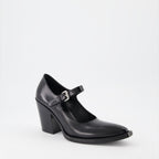 Escarpins Escarpins en cuir brossé Prada Noir Femme