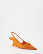 Baskets Escarpins Triangle Prada Orange Femme