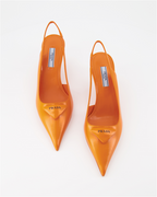Baskets Escarpins Triangle Prada Orange Femme
