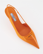 Baskets Escarpins Triangle Prada Orange Femme