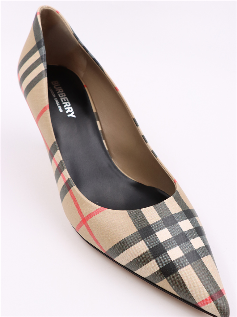 Baskets Escarpins Vintage à carreaux Burberry Beige Femme