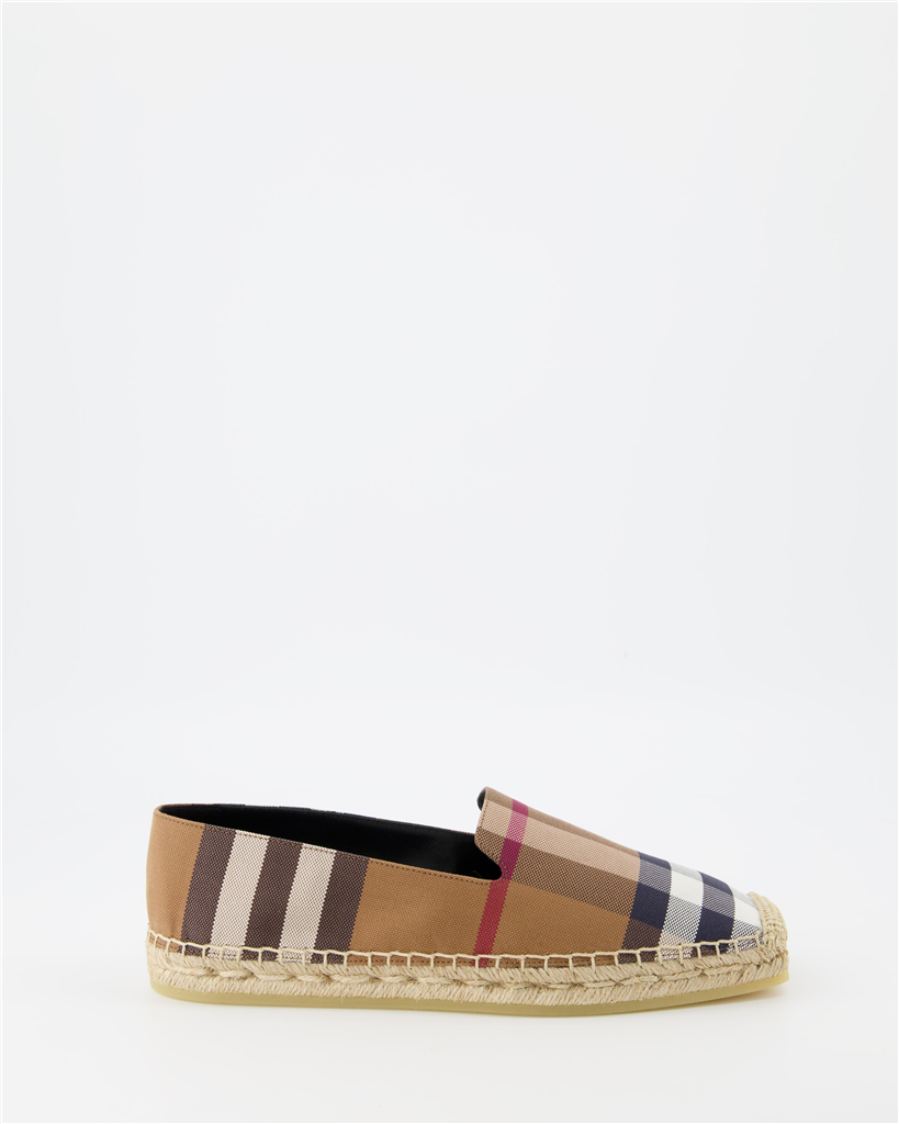 Espadrilles Espadrilles à carreaux Burberry Marron Femme