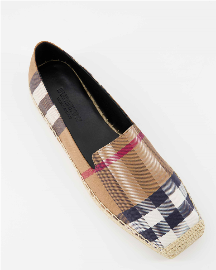 Espadrilles Espadrilles à carreaux Burberry Marron Femme