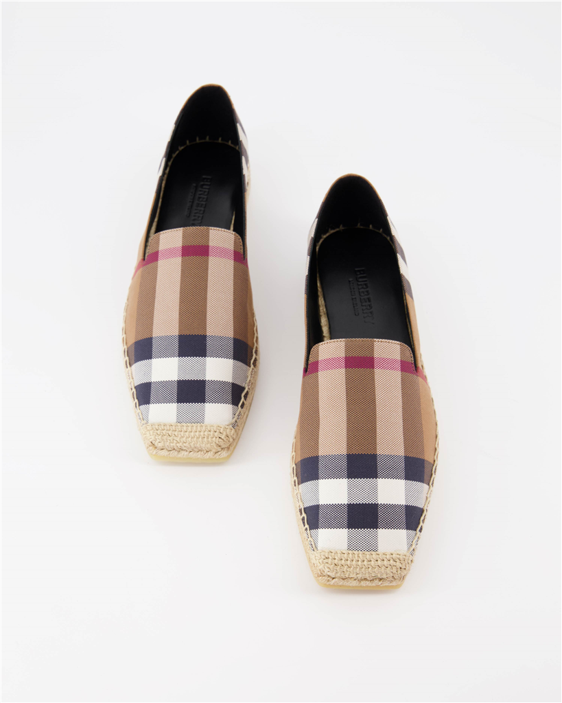 Espadrilles Espadrilles à carreaux Burberry Marron Femme