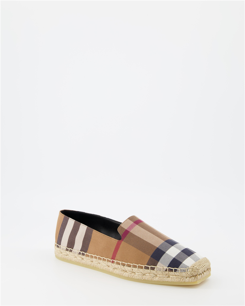 Espadrilles Espadrilles à carreaux Burberry Marron Femme