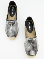 Espadrilles Espadrilles à strass Prada Argenté Femme