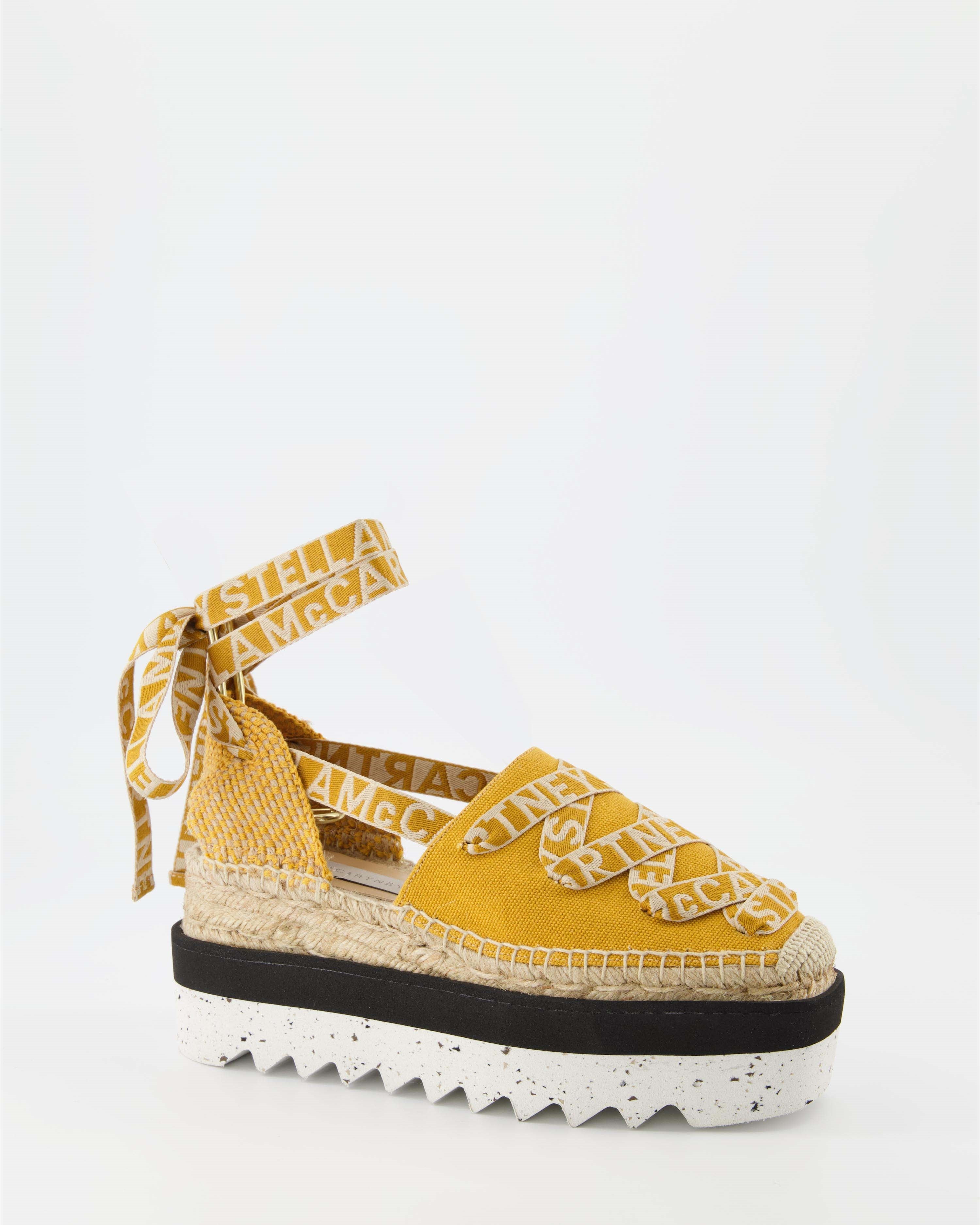Compensées et plateformes Espadrilles compensées Gaia Stella McCartney Jaune Femme