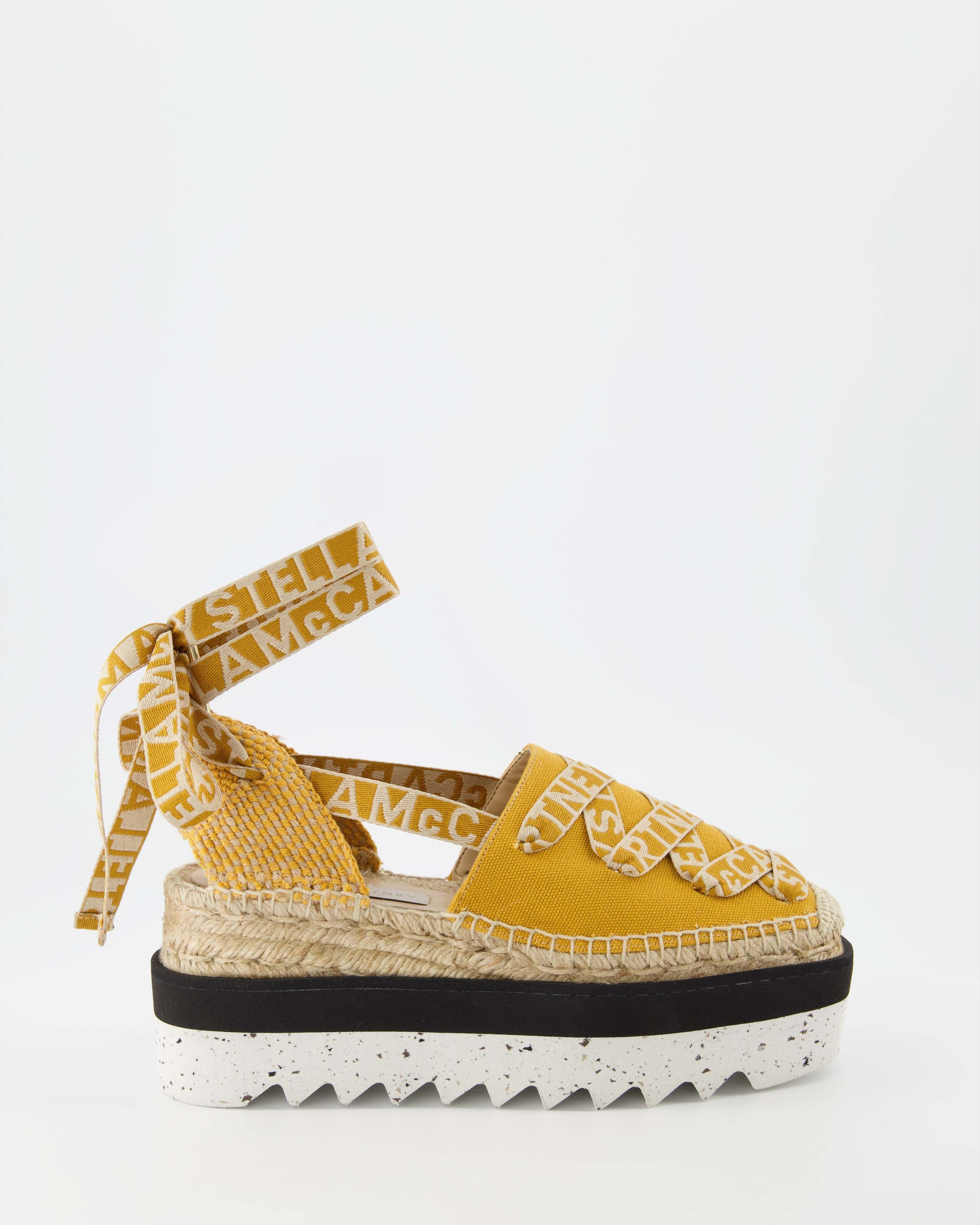Compensées et plateformes Espadrilles compensées Gaia Stella McCartney Jaune Femme