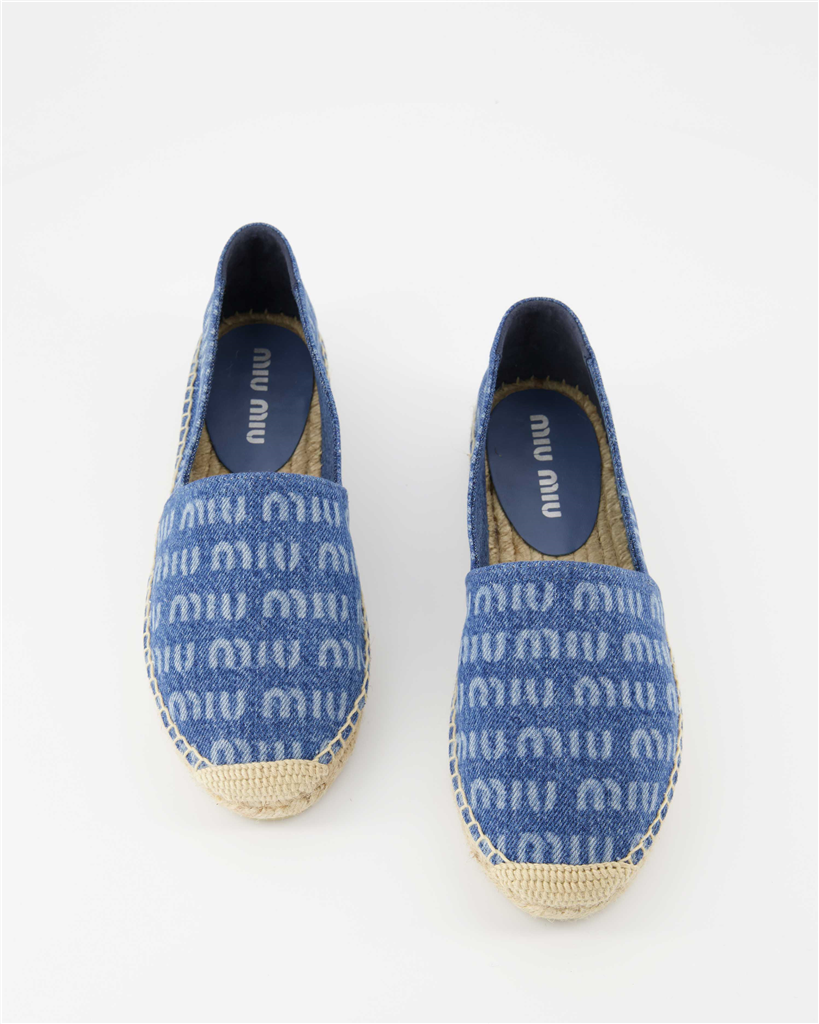 Espadrilles Espadrilles en denim Miu Miu Bleu Femme