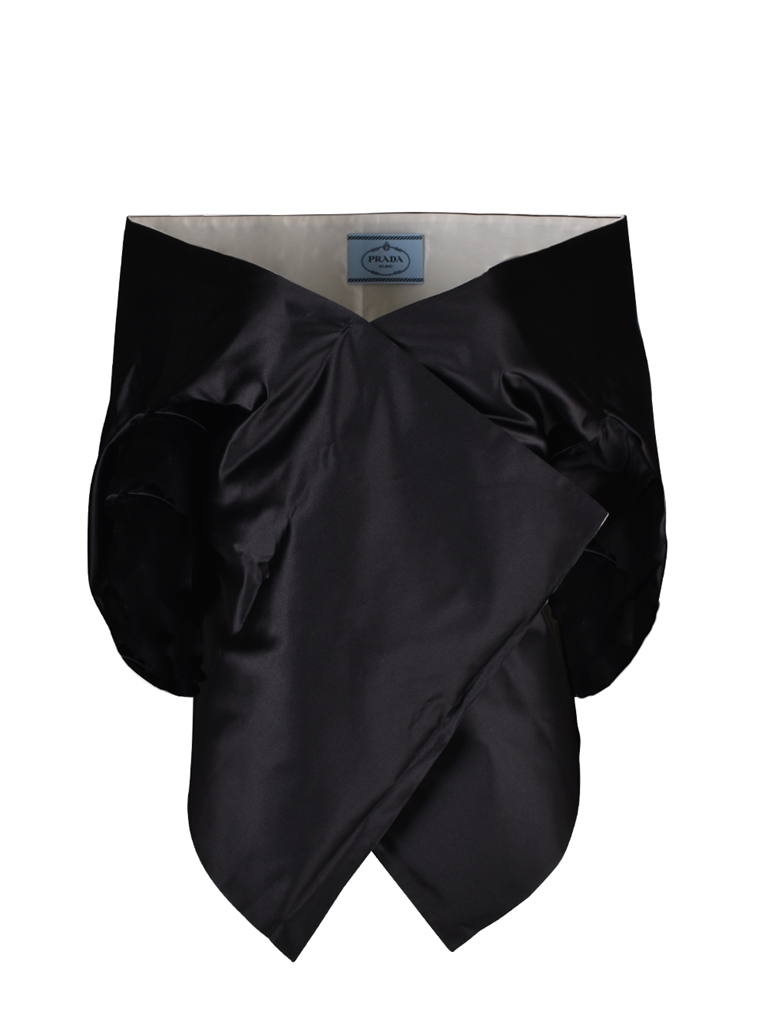 Tops Étole en soie Prada Noir Femme