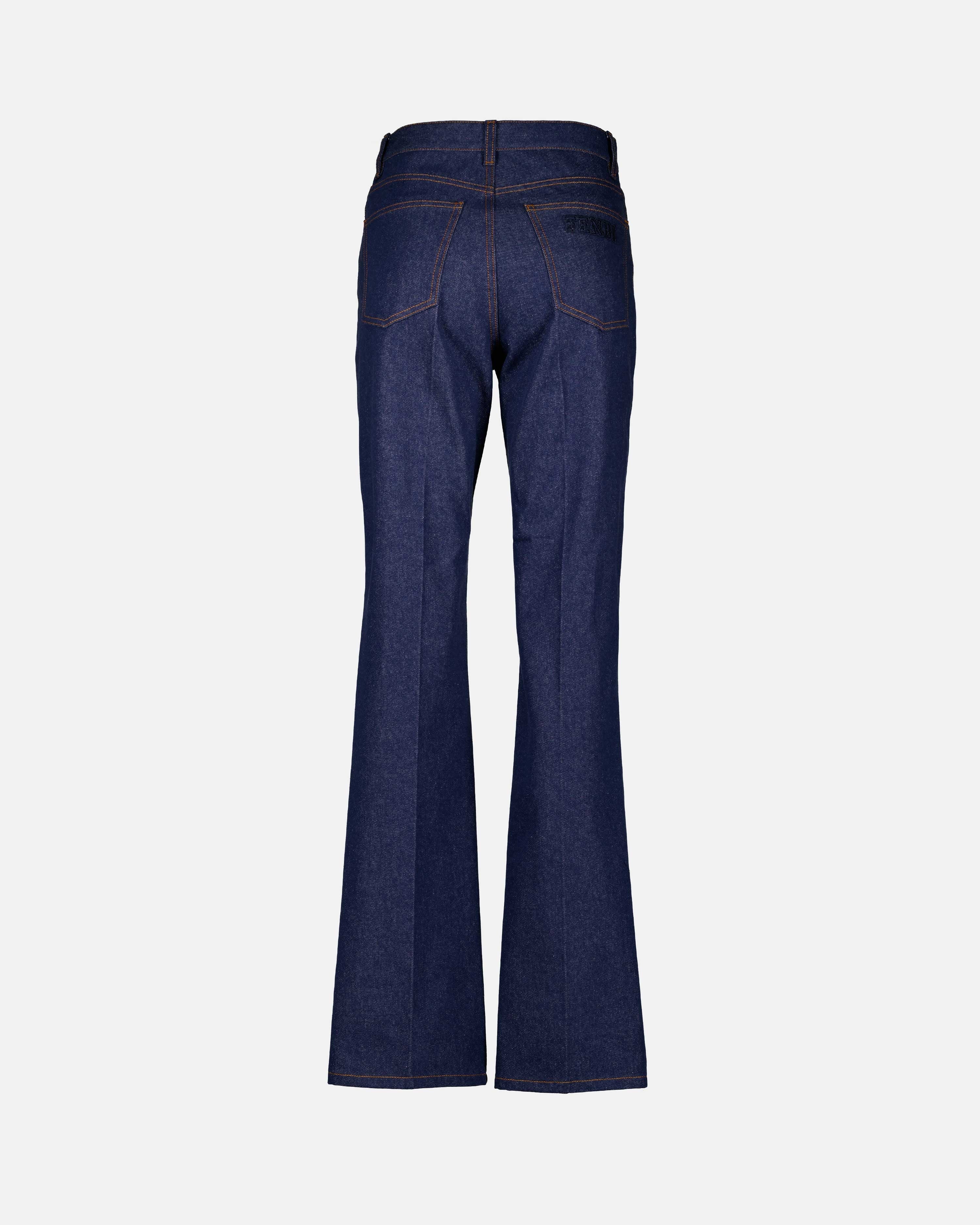 Pantalons Jean large Fendi Bleu foncé Femme
