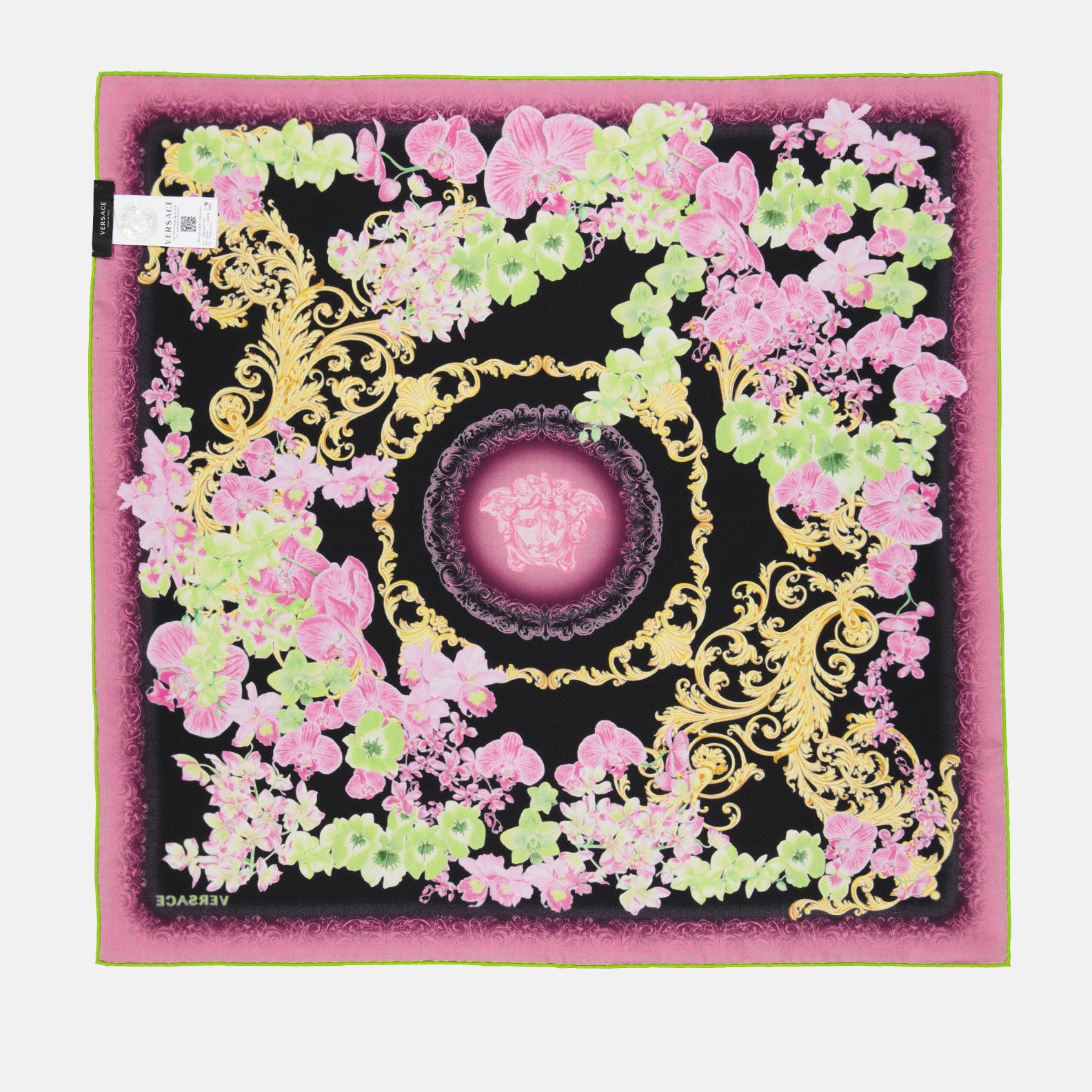 Écharpes, foulards et gants Foulard Medusa Orchid Versace Rose Femme