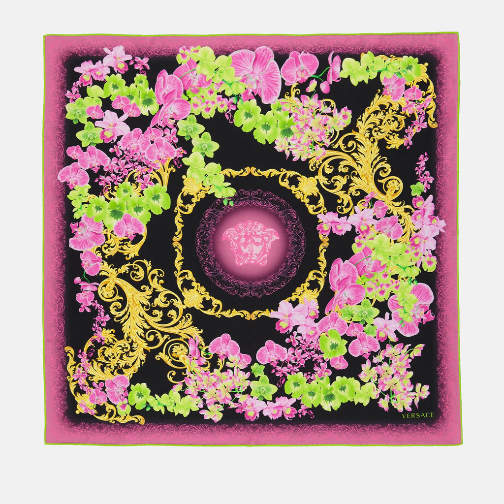 Écharpes, foulards et gants Foulard Medusa Orchid Versace Rose Femme