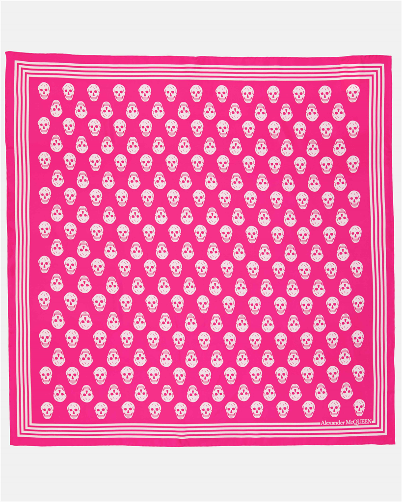 Écharpes, foulards et gants Foulard Skull Alexander McQueen Rose Femme