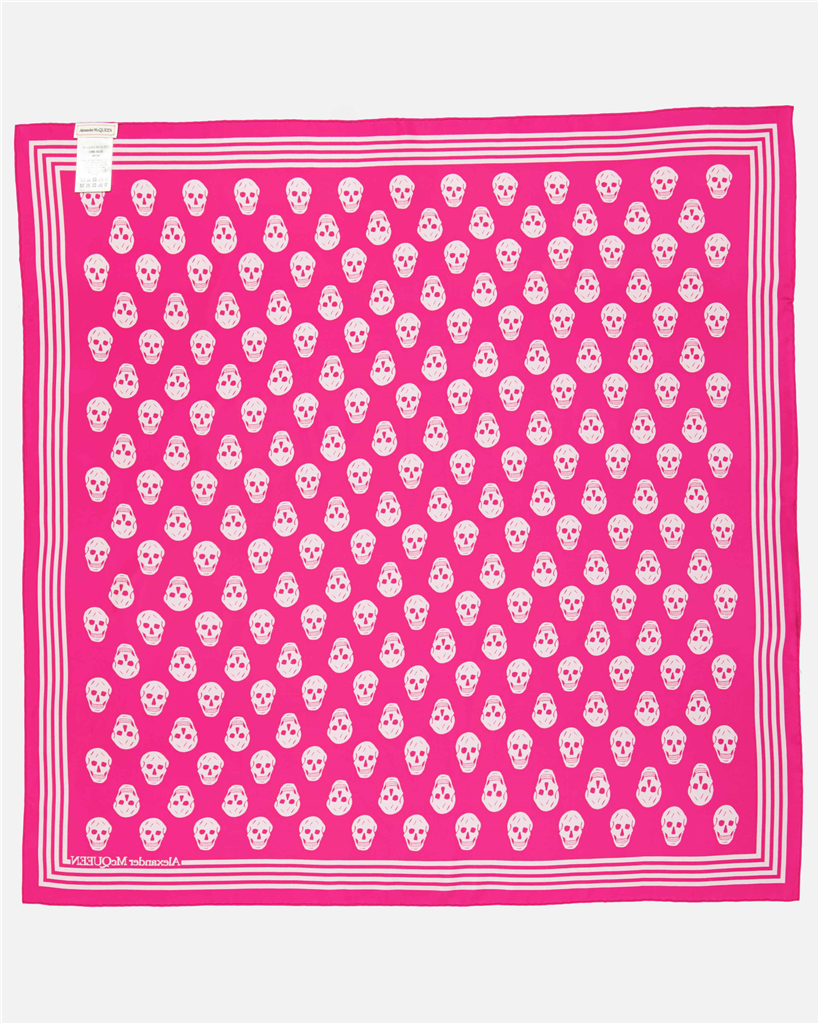 Écharpes, foulards et gants Foulard Skull Alexander McQueen Rose Femme
