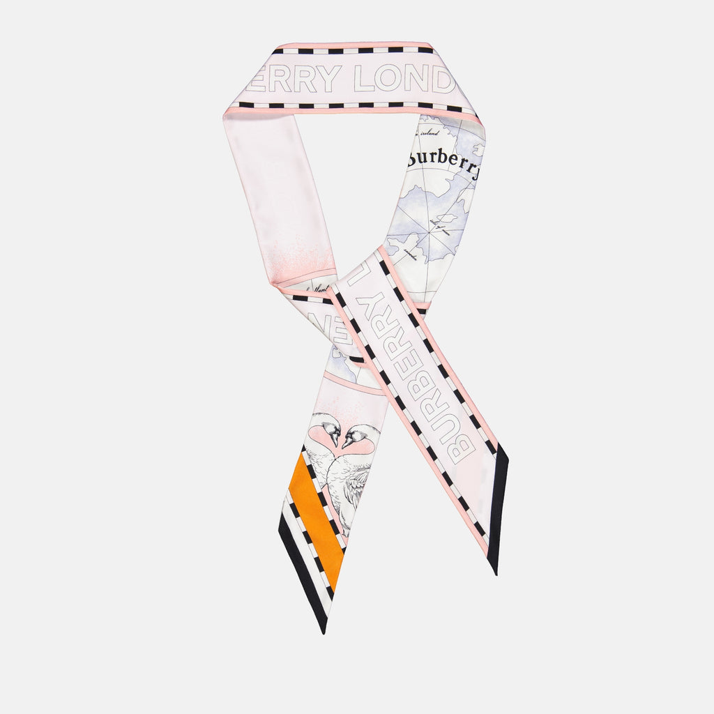 Écharpes, foulards et gants Foulard imprimé Règne Animal Burberry Rose Femme