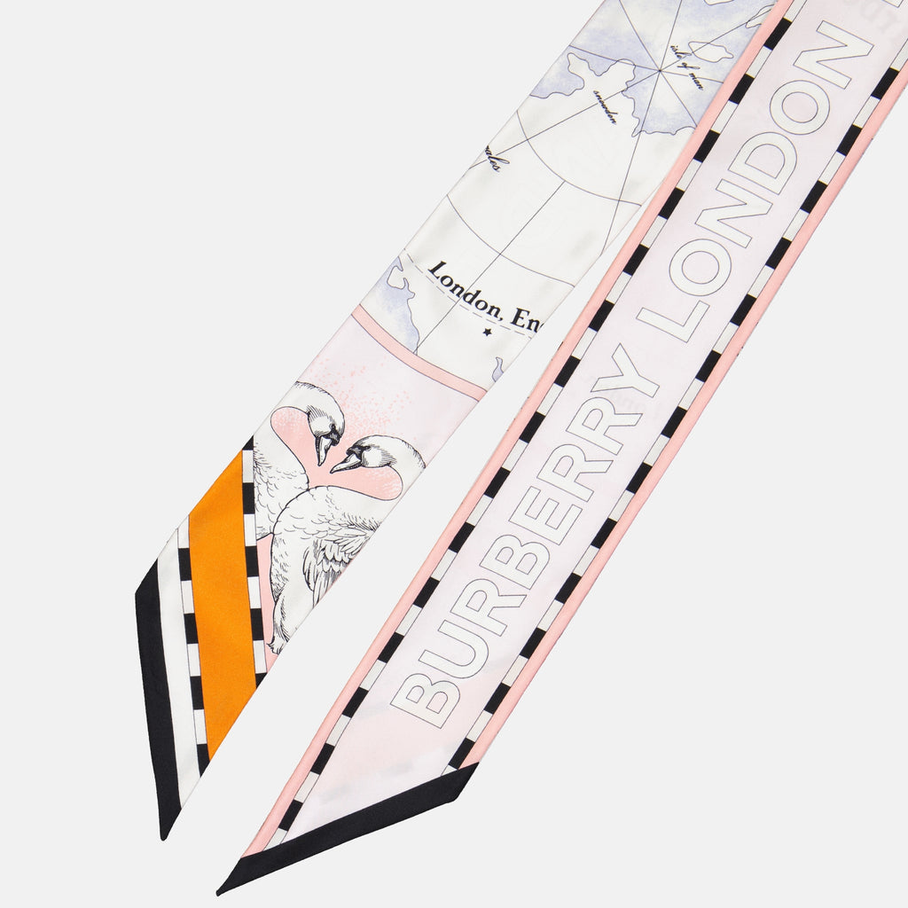 Écharpes, foulards et gants Foulard imprimé Règne Animal Burberry Rose Femme