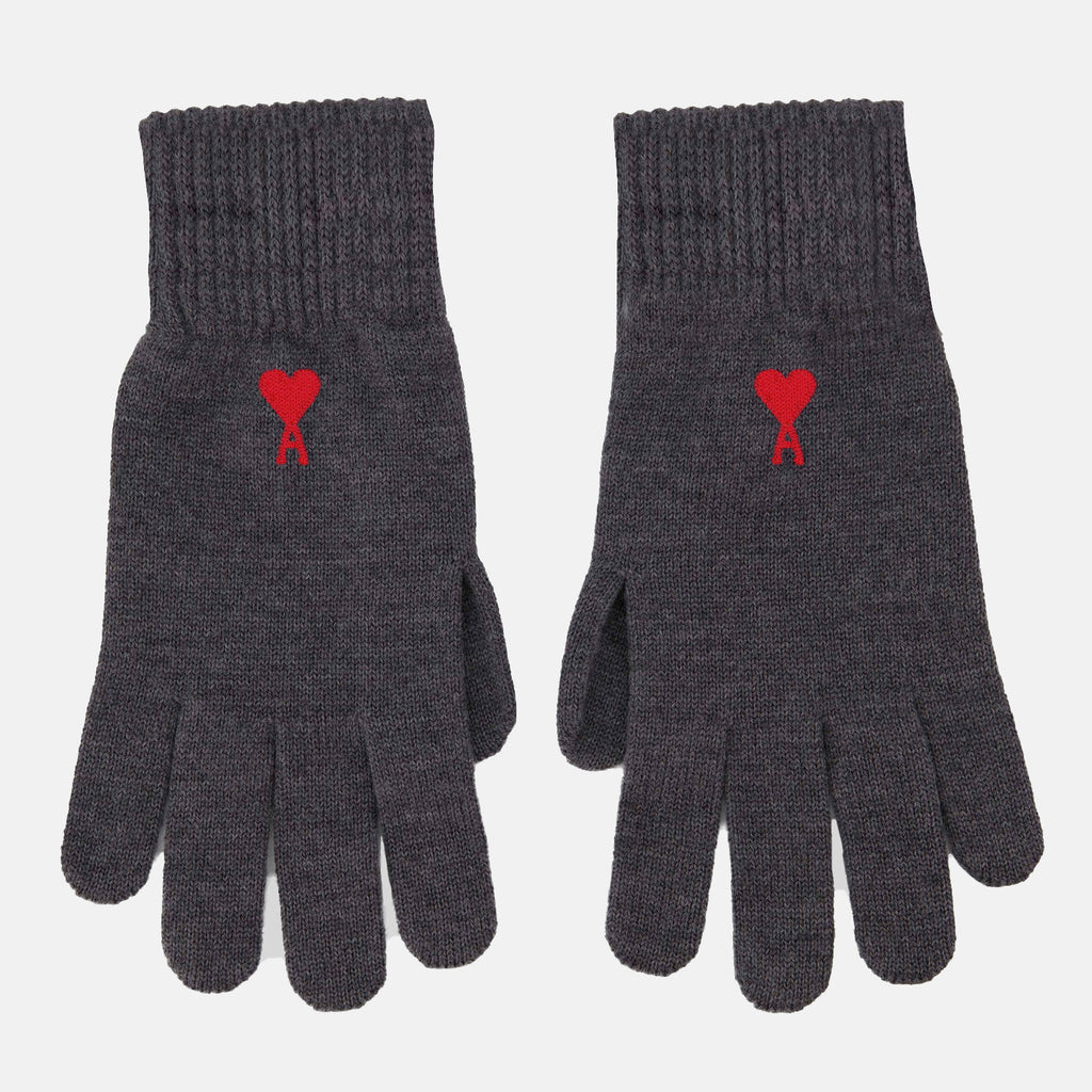 Écharpes, foulards et gants Gants Ami de Cœur Ami PARIS Gris Unisexe