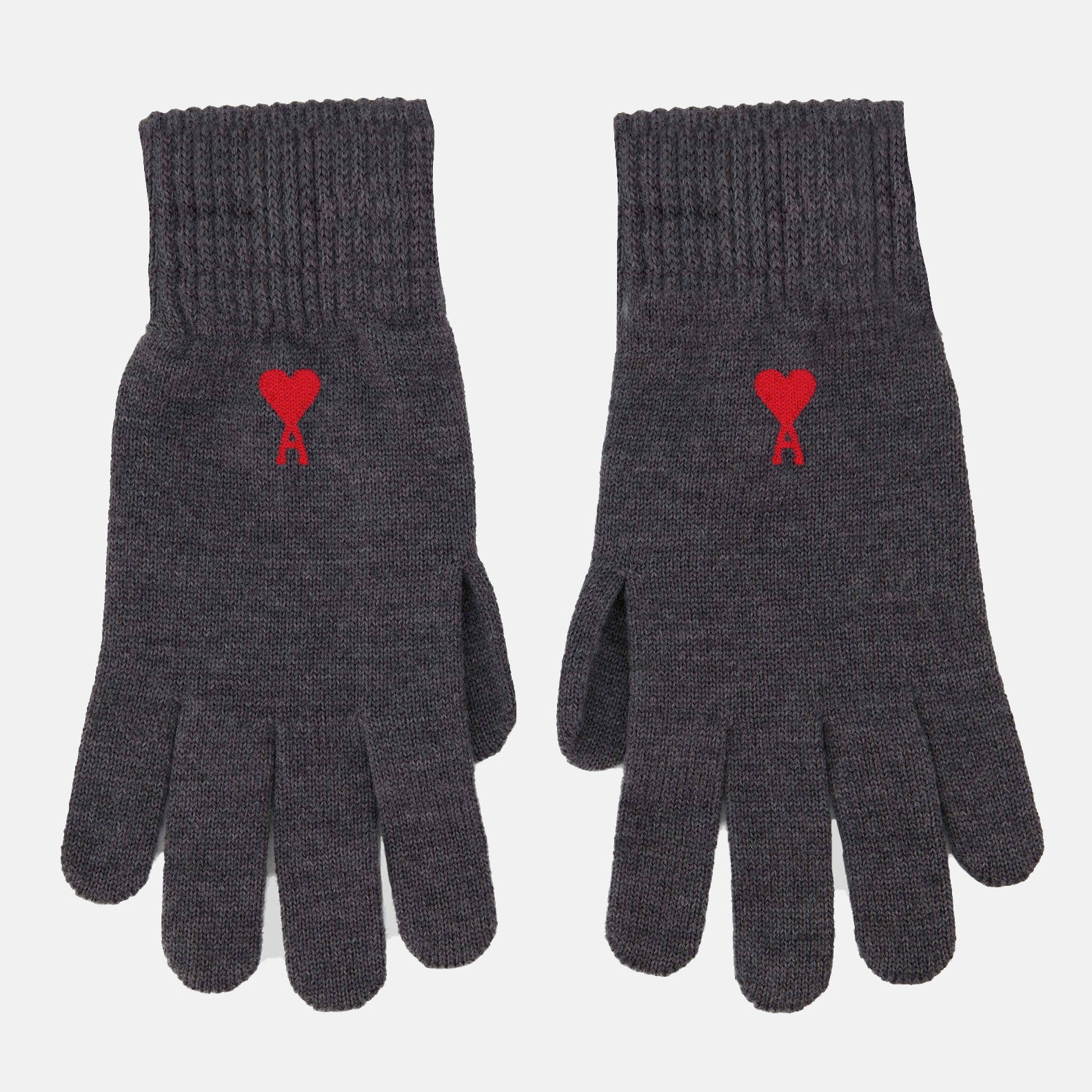 Écharpes, foulards et gants Gants Ami de Cœur Ami PARIS Gris Unisexe