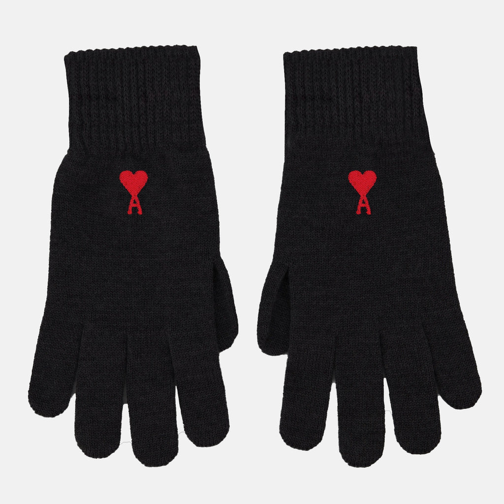 Écharpes, foulards et gants Gants Ami de Cœur Ami PARIS Noir Unisexe