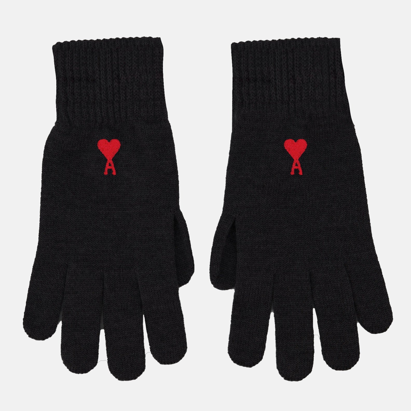Écharpes, foulards et gants Gants Ami de Cœur Ami PARIS Noir Unisexe