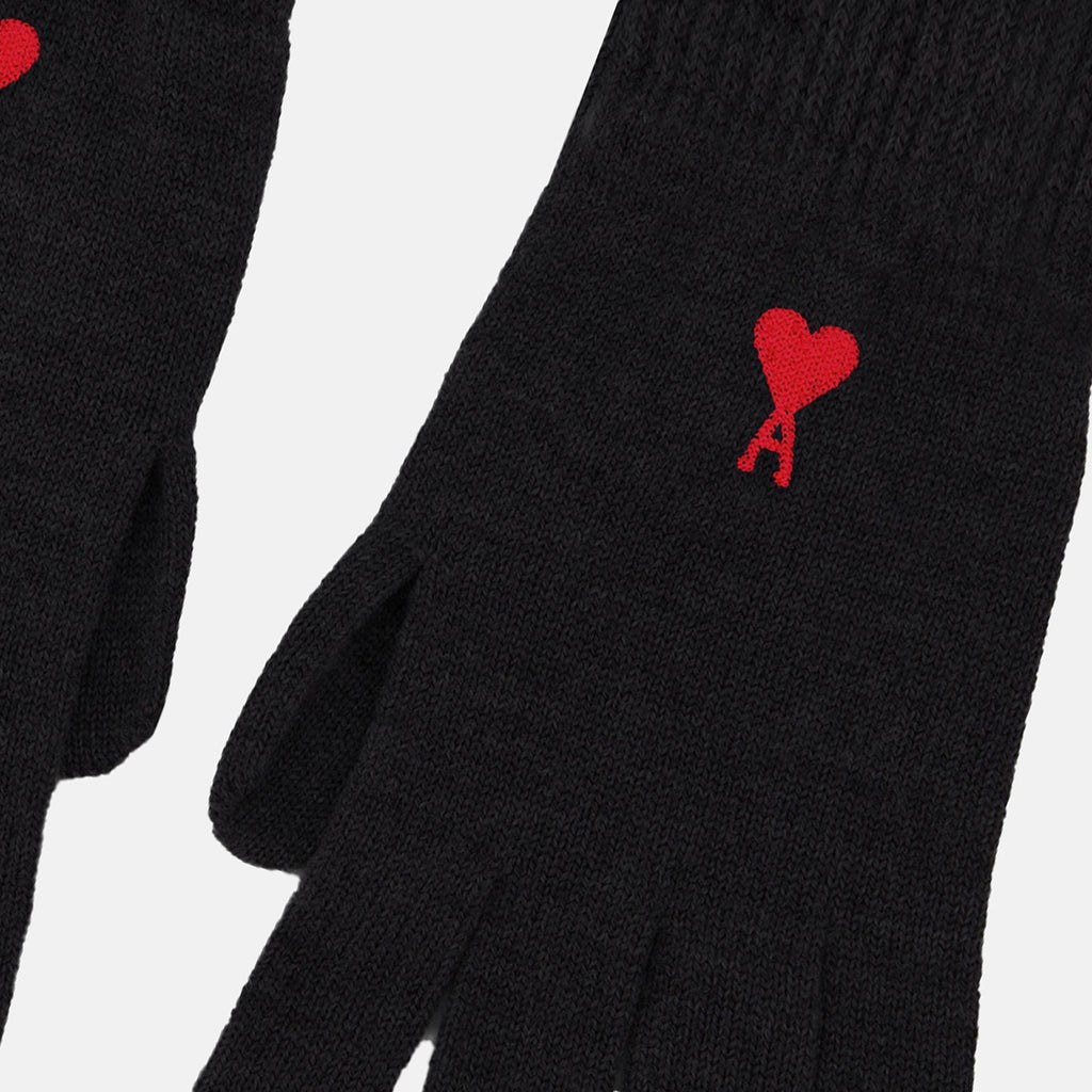 Écharpes, foulards et gants Gants Ami de Cœur Ami PARIS Noir Unisexe
