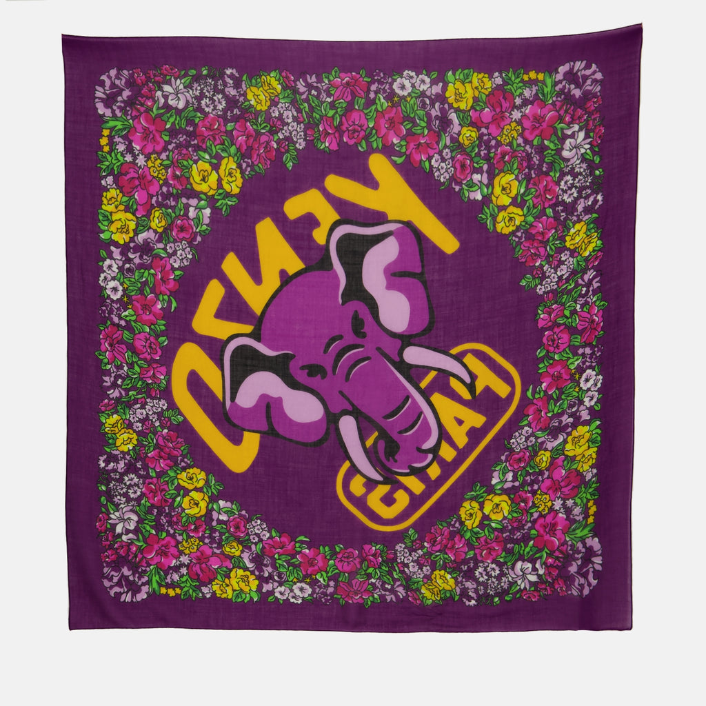 Écharpes, foulards et gants Grand carré KENZO Elephant Kenzo Violet Homme