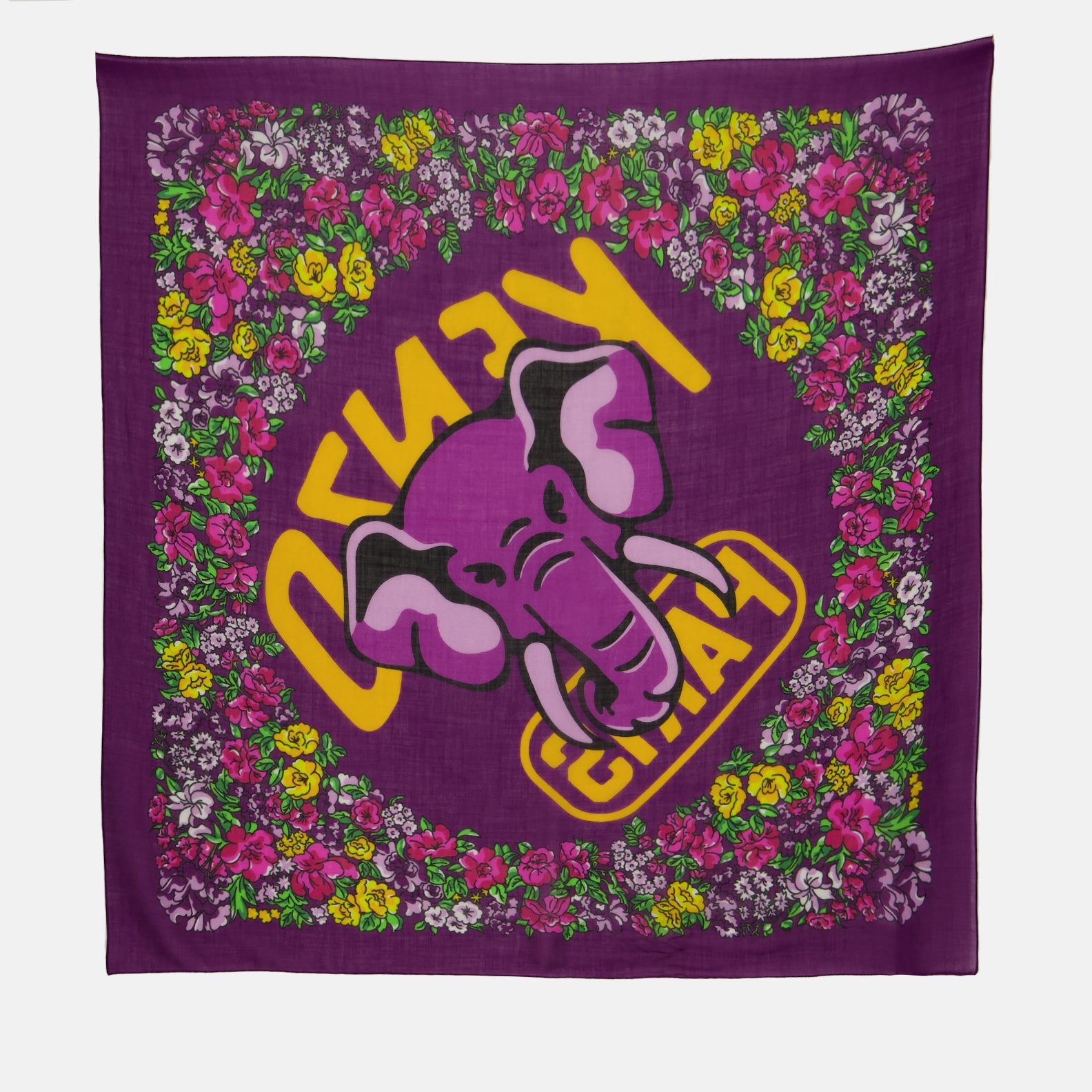 Écharpes, foulards et gants Grand carré KENZO Elephant Kenzo Violet Homme