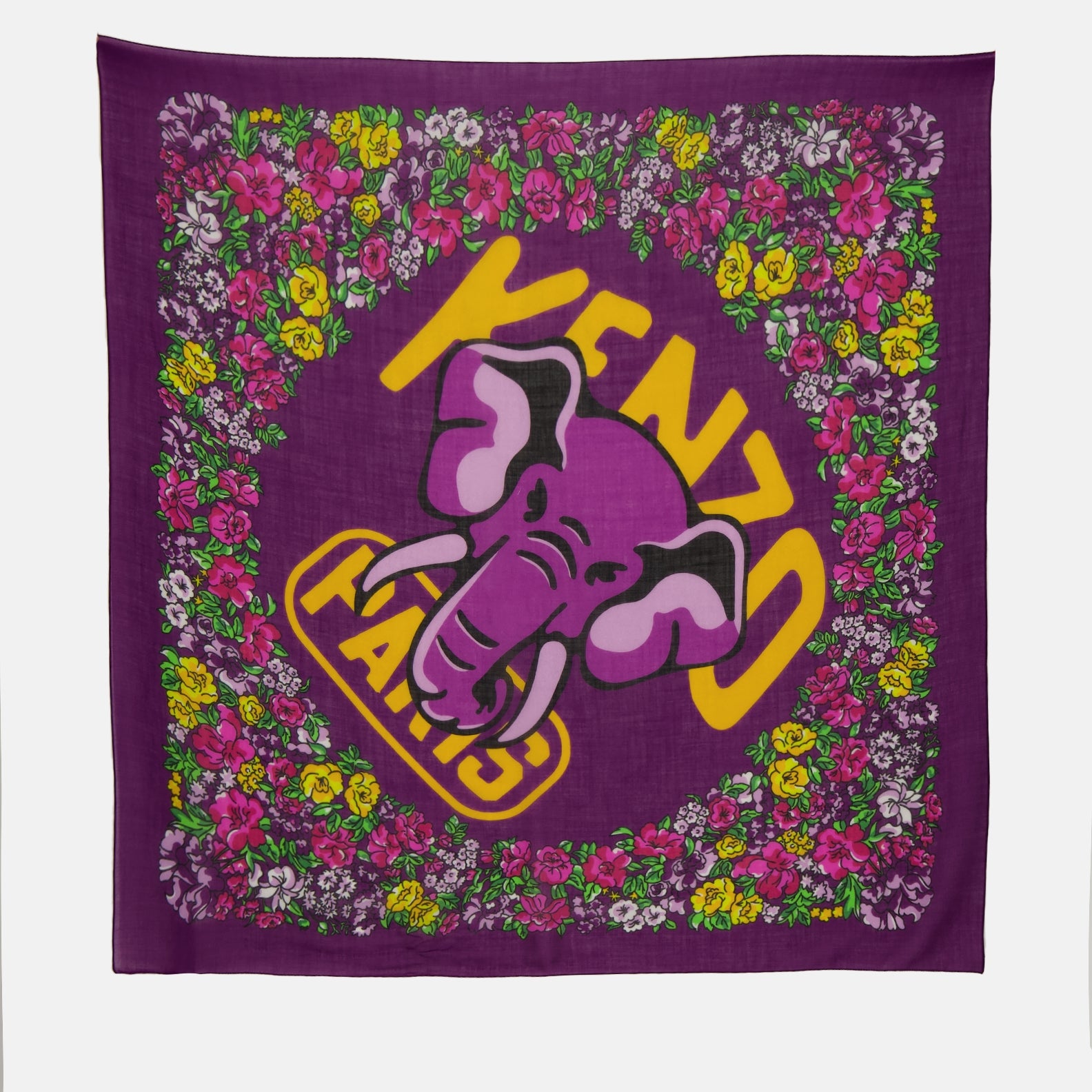 Écharpes, foulards et gants Grand carré KENZO Elephant Kenzo Violet Homme