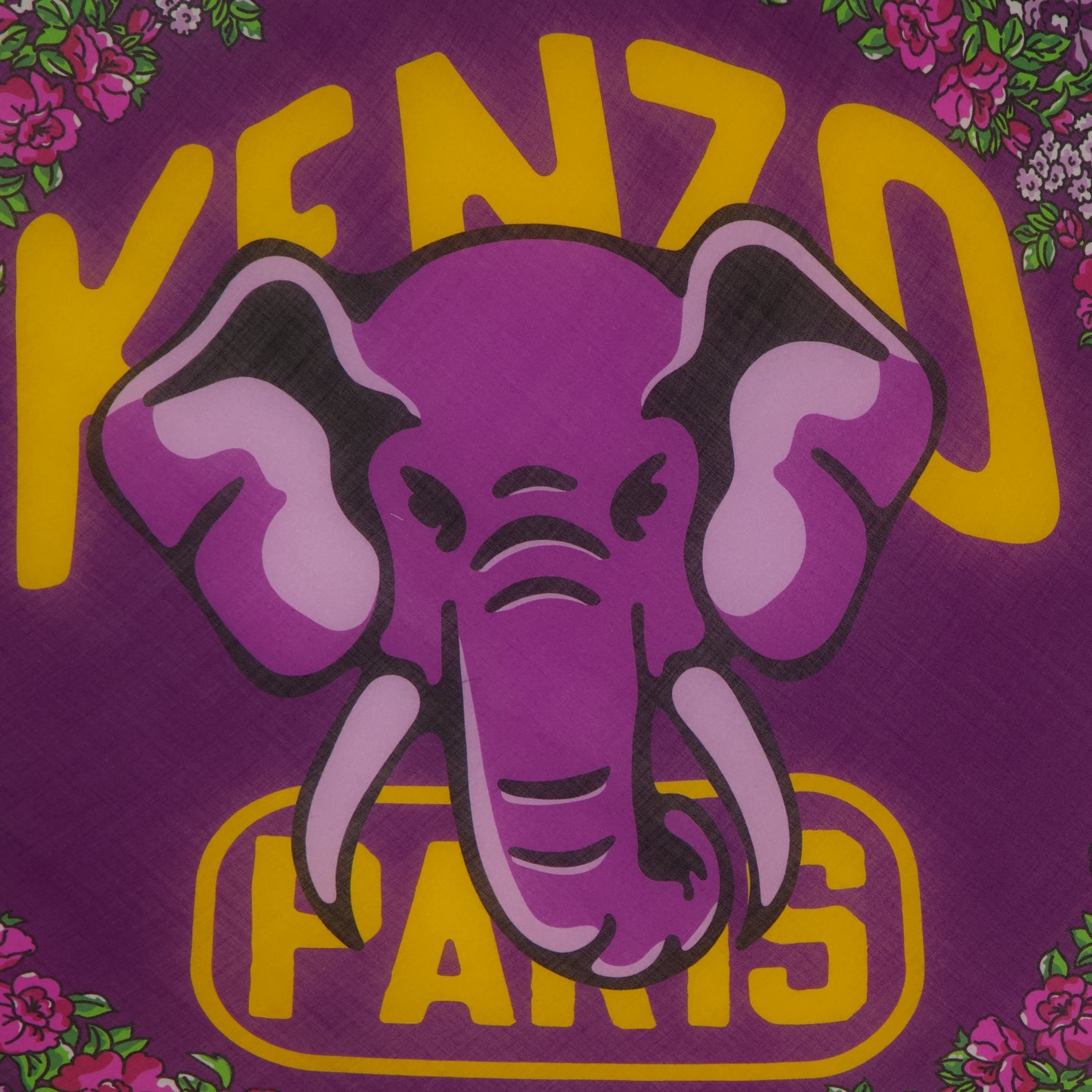 Écharpes, foulards et gants Grand carré KENZO Elephant Kenzo Violet Homme