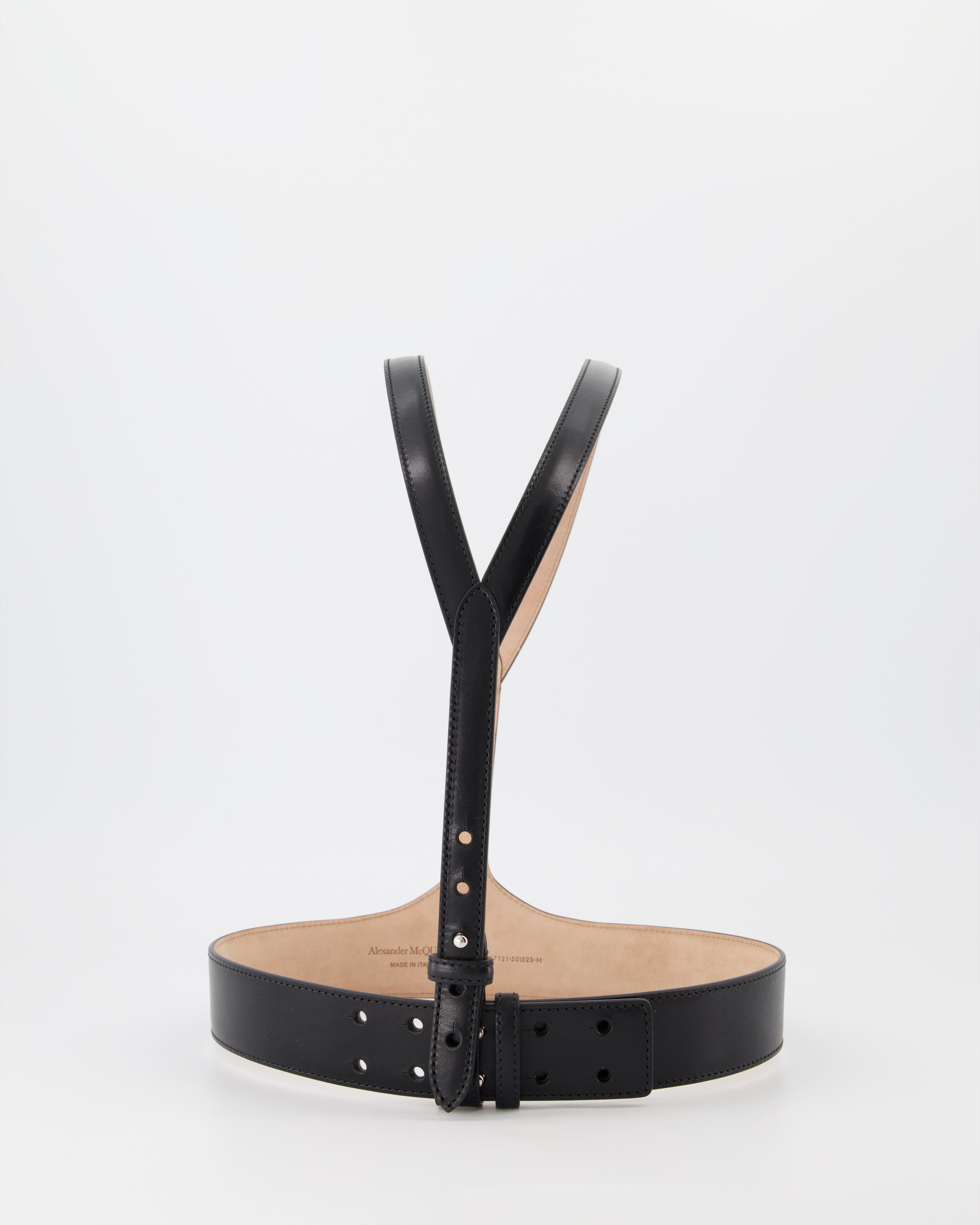 Ceintures Harnais en cuir Alexander McQueen Noir Femme