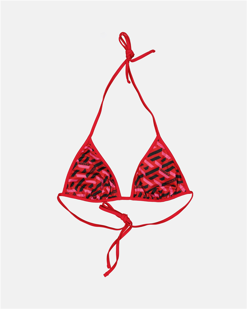 Beachwear Haut de bikini Greca Versace Rouge Femme