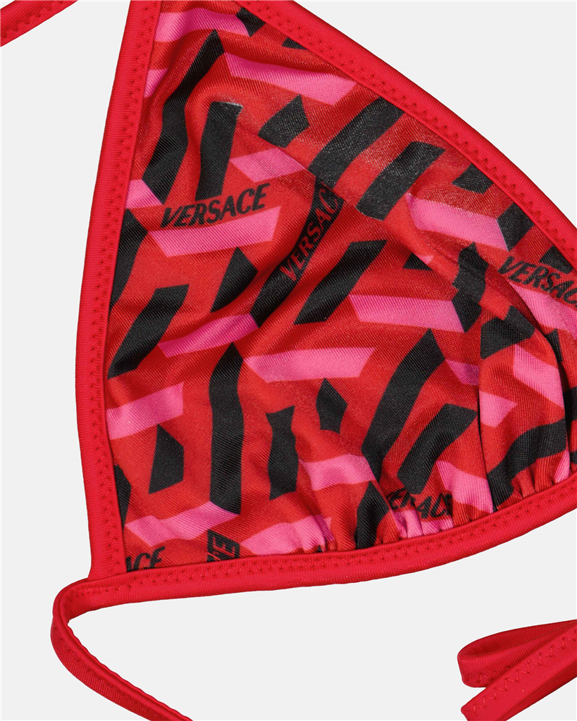Beachwear Haut de bikini Greca Versace Rouge Femme
