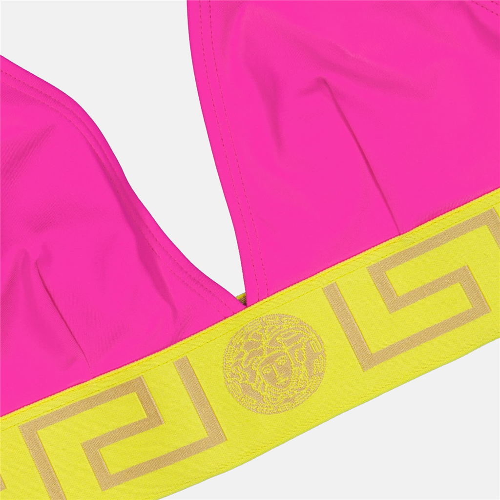 Beachwear Haut de bikini Medusa Greca Versace Rose Femme