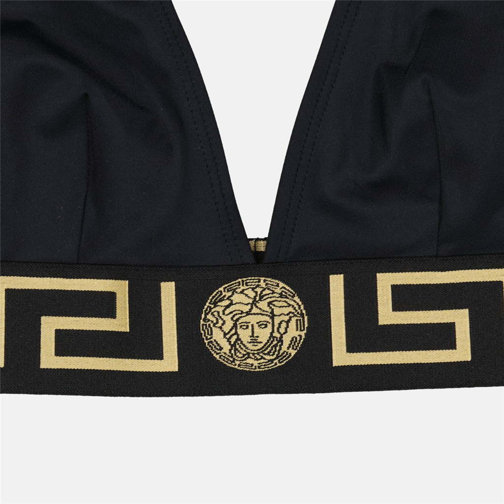 Beachwear Haut de bikini Versace Noir Femme