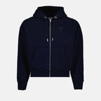 Sweatshirts Hoodie zippé Ami PARIS Bleu Unisexe