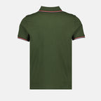 Polos Polo à logo et liseré Moncler Caqui Homme
