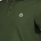 Polos Polo à logo et liseré Moncler Caqui Homme
