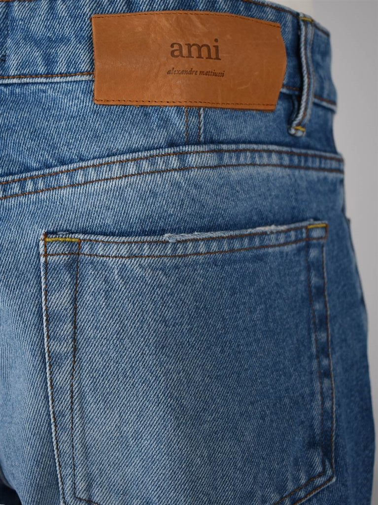 Pantalons Jean droit Ami PARIS Bleu Homme
