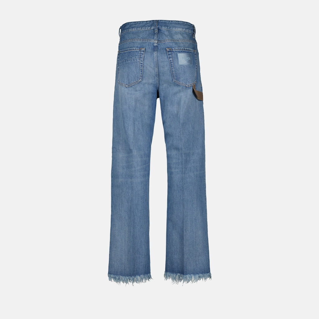 Pantalons Jean en denim Fendi Bleu Homme