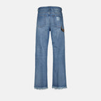 Pantalons Jean en denim Fendi Bleu Homme