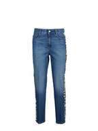 Pantalons Jeans à bande logo Stella McCartney Bleu Femme