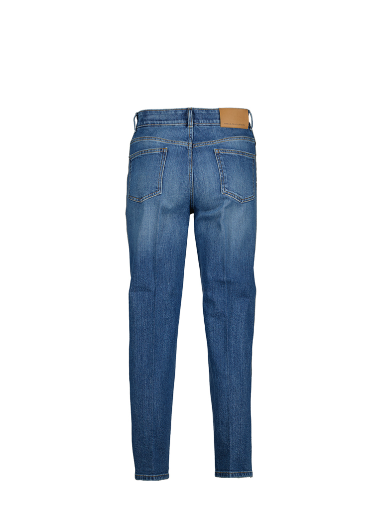 Pantalons Jeans à bande logo Stella McCartney Bleu Femme