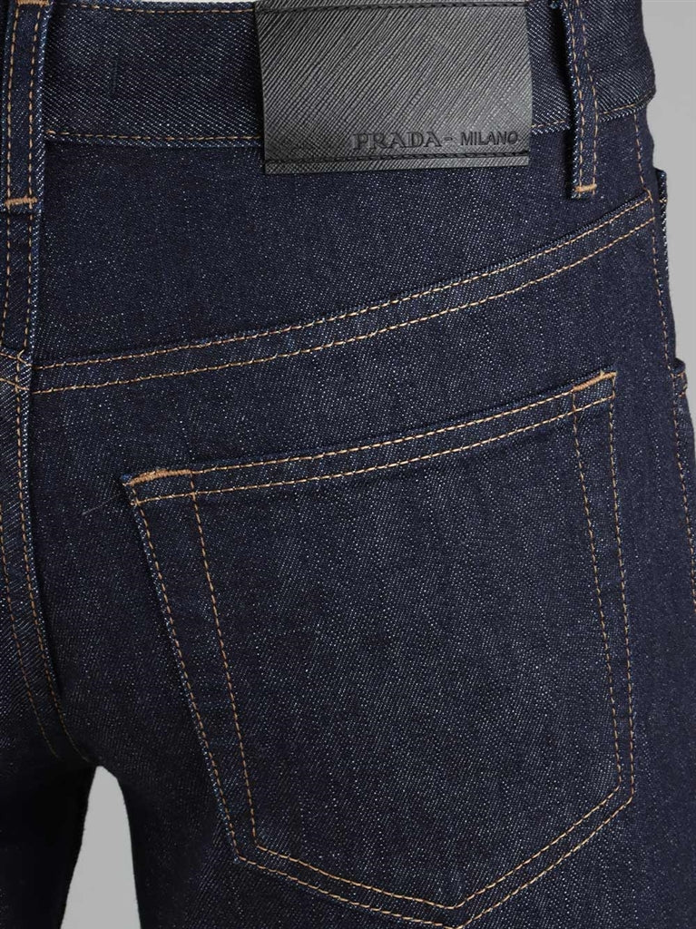 Pantalons Jeans en denim stretch Prada Bleu foncé Homme