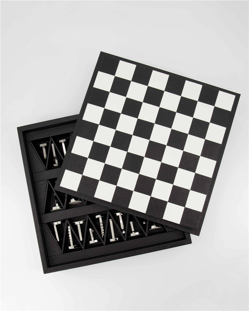 Lifestyle Jeu d'échecs Saffiano Prada Noir Unisexe