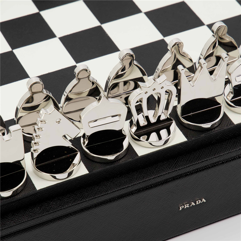 Lifestyle Jeu d'échecs Saffiano Prada Noir Unisexe