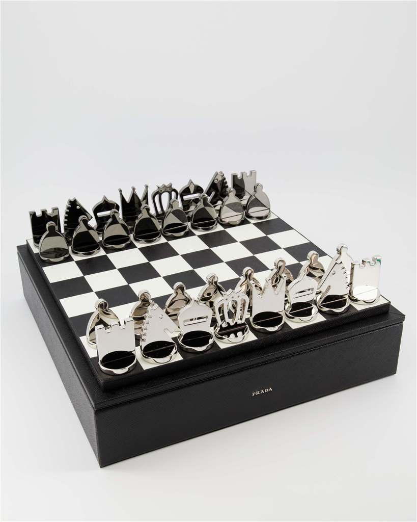Lifestyle Jeu d'échecs Saffiano Prada Noir Unisexe
