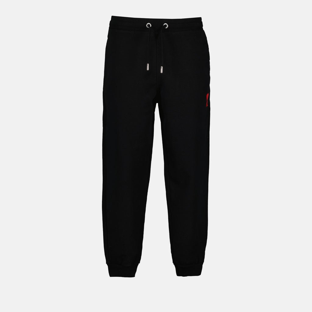 Pantalons Jogging en molleton Ami PARIS Noir Unisexe